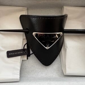 Prada Leather Hair Clip